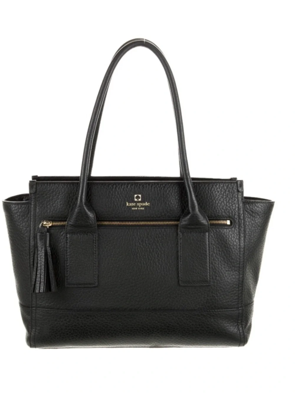 NWOT KATE SPADE NEW YORK SOUTHPORT AVENUE  TOTE BAG IN BLACK PEBBLED LEATHER